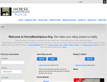 Tablet Screenshot of horsemarketplace.org